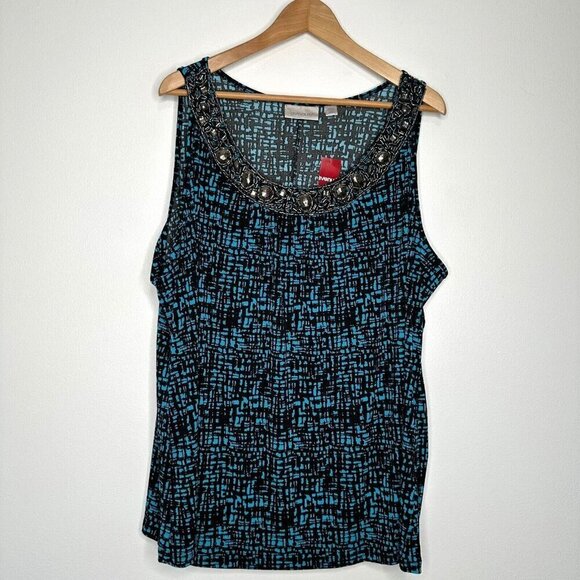 Avenue Tank Top Size 26 Beaded - Picture 1 of 11